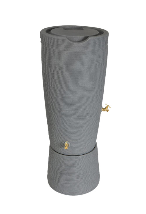 Impressions Stone 50 Gallon Rain Saver - 2 pc with stand - Dark Granite