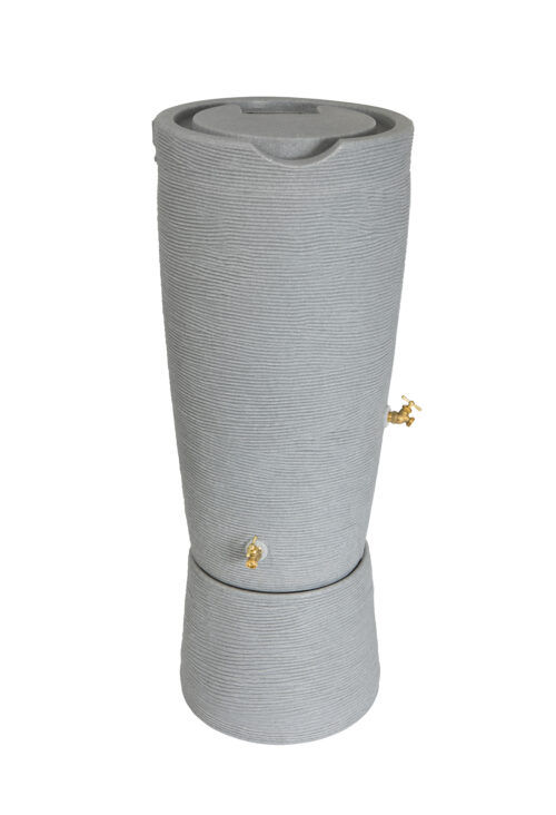Impressions Stone 50 Gallon Rain Saver - 2 pc with stand -  Light Granite
