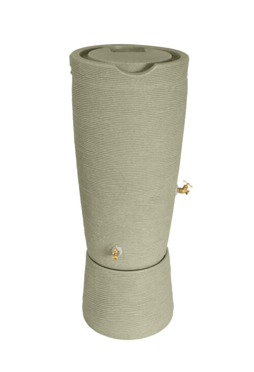 Impressions Stone 50 Gallon Rain Saver - 2 pc with stand -  Sandstone