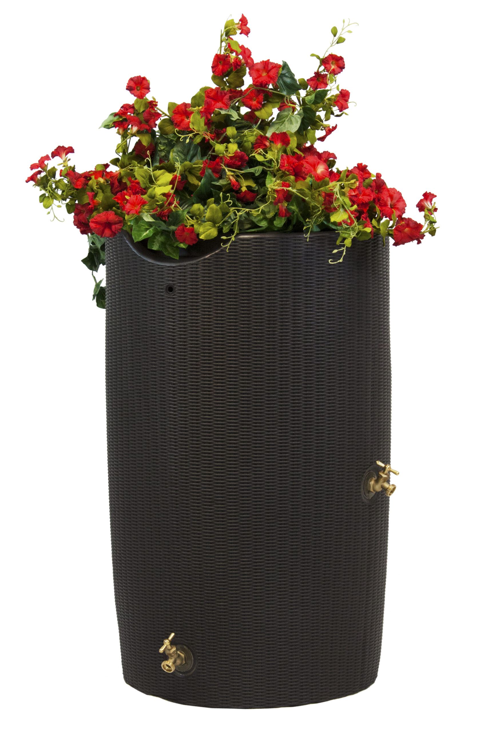 Impressions Bali 50 Gallon Rain Saver - Planter Top - Dark Brown
