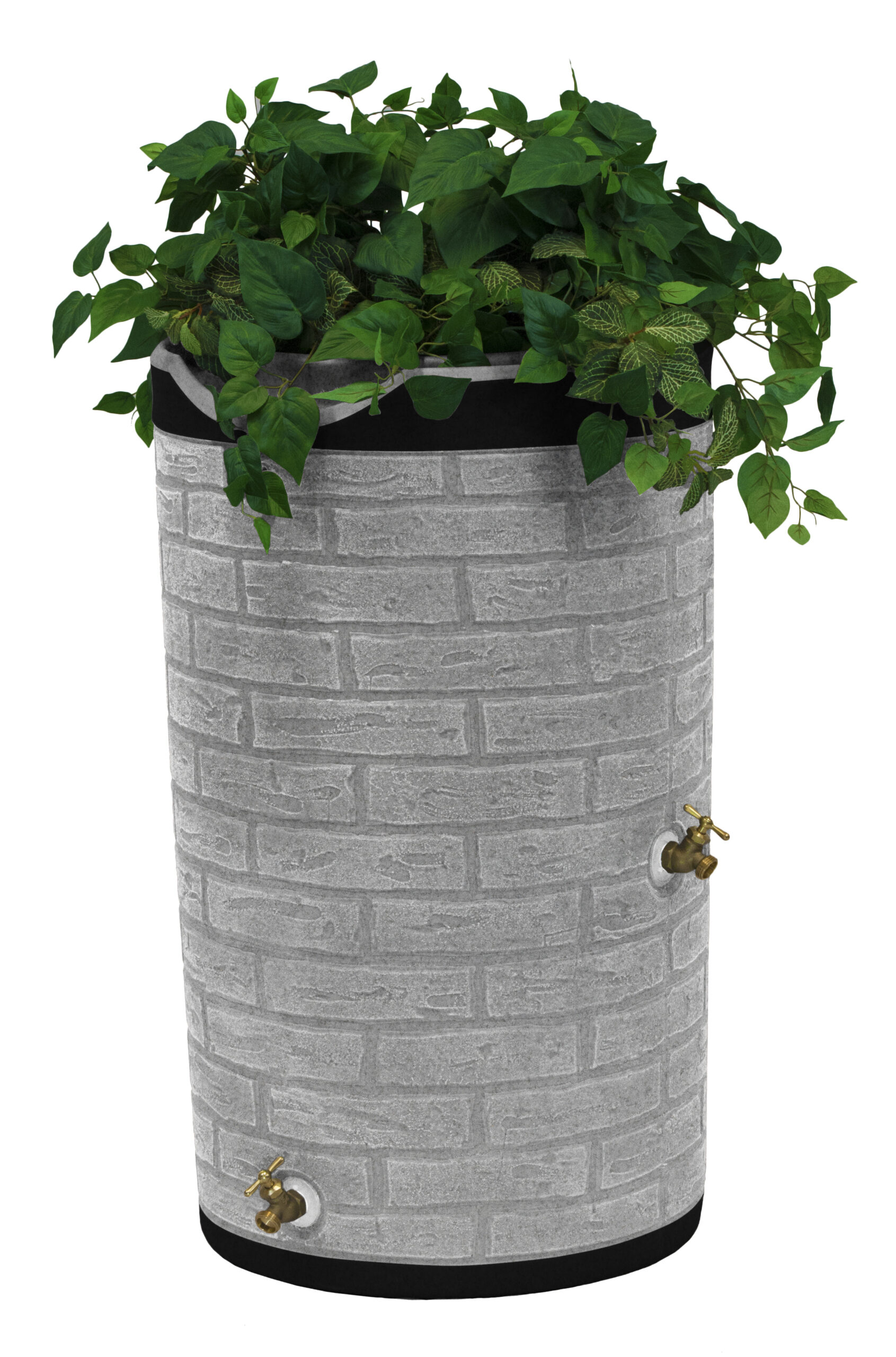 Impressions Downton 50 Gallon Rain Saver - Darkened Ribs -  Light Granite