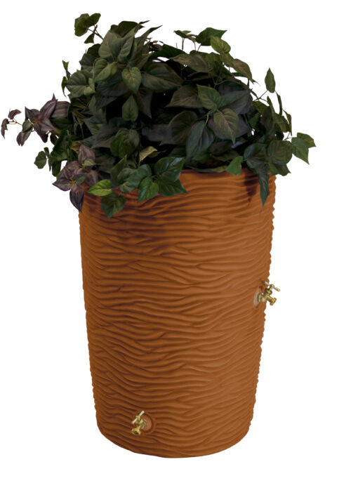 Impressions Palm 50 Gallon Rain Saver - Terra Cotta