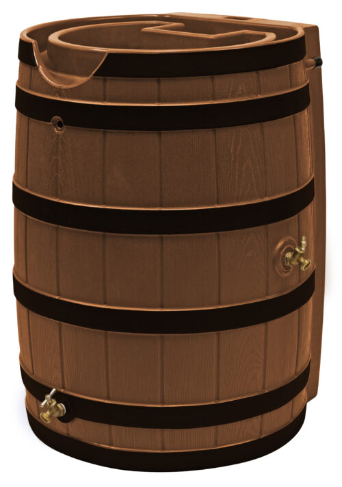 Rain Wizard 65 Gallon Rain Barrel with Darkened Ribs - Terra Cotta
